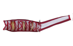 Heart Home Carry Design Laminated Bangle Storage Pouch (Maroon)