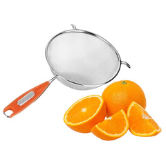 Kuber Industries 14 cm Stainless Steel Soup & Juice Strainer- Pack of 2 (Silver)