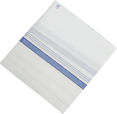 Heart Home Lining Design 100% Cotton Premium Collection Handkerchiefs Hanky for Men, Set of 12 (White)