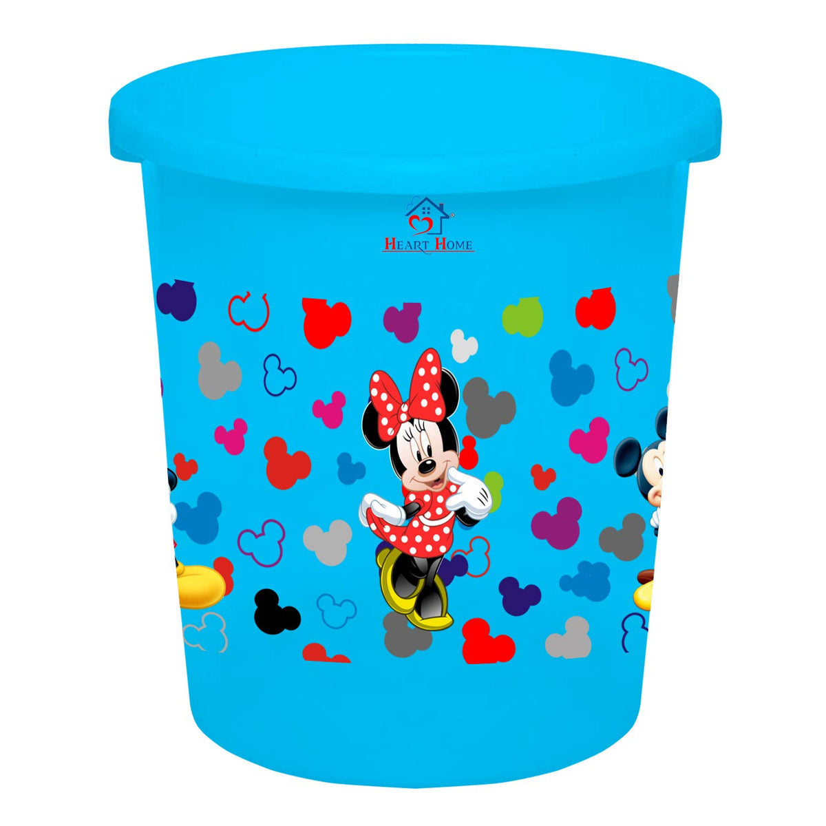 Heart Home Disney Team Mickey Print Plastic Garbage Waste Dustbin/Recycling Bin for Home, Office, Factory, 5 Liters (Blue) -HS_35_HEARTHS17327