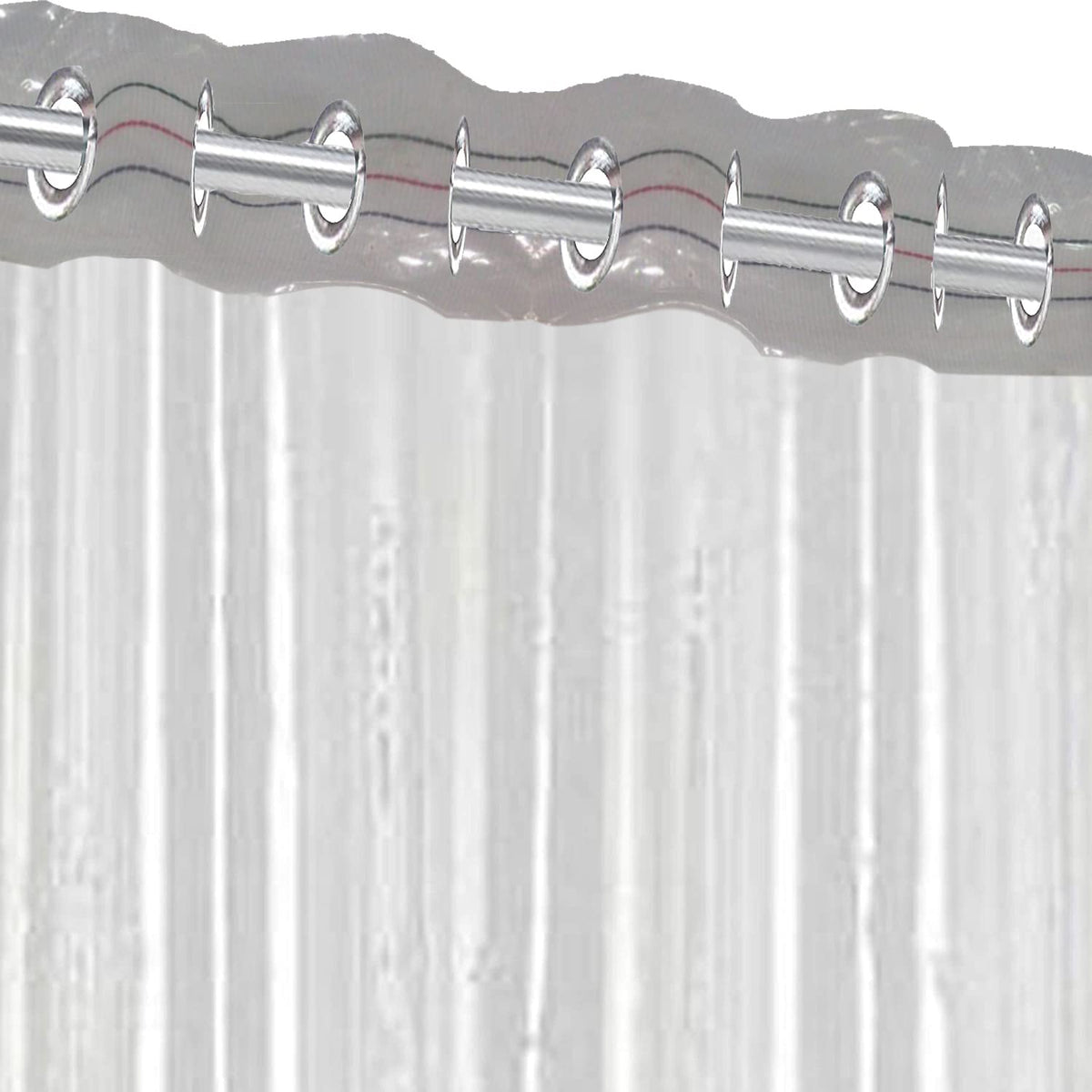 Kuber Industries 30 MM PVC Transparent Curtain|Water Proof AC Curtain|Eyelet Rings & Quick Water Release|Curtain 7 Feet|