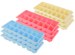Heart Home BPA Free Easy Release Ice Cube Tray/Bin/Box Set with 14 Section- Pack of 9 (Cream & Pink & Blue)-HS43HEARTH25802