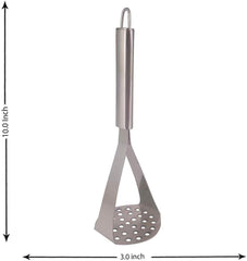 Kuber Industries 2 Pieces Stainless Steel Potato Vegetable Pav Bhaji Masher, Silver,24 Cm (Silver) - CTKTC031300