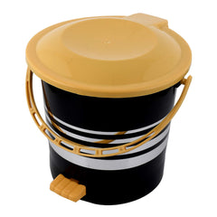 Kuber Industries 2 Pieces Plastic Dustbin Garbage Bin with Handle,5 Liters (Yellow) -CTKTC037965
