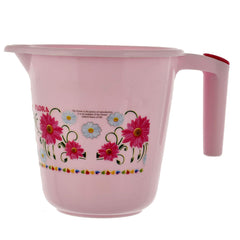 Kuber Industries Floral Printed Rambo Deluxe Virgin Plastic 2 Pieces Bathroom Mug, 1800 ml (Blue & Pink)-KUBMART3147