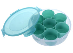 Kuber Industries Airtight & Leak Proof Plastic Masala (Spice) Box/Dabba/Spice Organiser with Lock Lid & 7 Containers (Green) - CTLTC44412