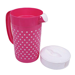 Kuber Industries Plastic Drinking Water Jug 2400 ML (Pink) -CTLTC12525