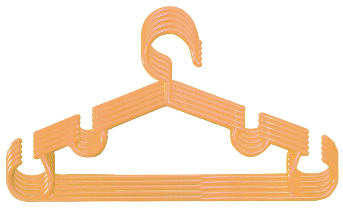 Kuber Industries Exclusive Plastic 5 Pieces Baby Hanger Set for Wardrobe (Peach) -CTLTC39150
