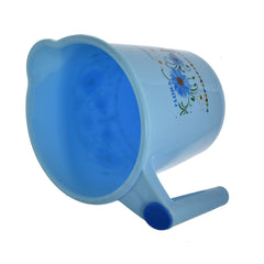 Kuber Industries Floral Printed Rambo Deluxe Virgin Plastic 2 Pieces Bathroom Mug, 1800 ml (Blue)-KUBMART3117
