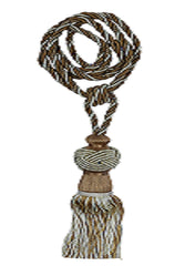 Kuber Industries Polyester 2 Pieces Curtain Tie Back Tassel Set (Gold) -CTKTC29402