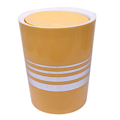 Kuber Industries Plastic 2 Pieces Swing Lid Garbage Waste Dustbin, 5 Liters (Red & Yellow) - CTKTC22866