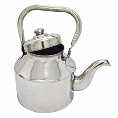 Kuber Industries 1.2 Litre Stainless Steel Tea Pot/Tea Kettle, Dishwasher Safe, Mirror Finish, 12 Cup (Silver), Standard