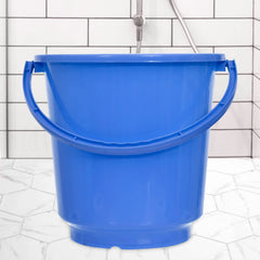 Heart Home Bucket|Plastic Bucket for Bathroom|Bucket for Bathing|Unbreakable Bucket with Handle|16 Liter (Blue)