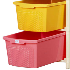 Heart Home Plastic Modular 4 Drawer Storage Basket/Storage Rack For storing Many Accessories (Multicolour)