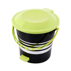 Kuber Industries Step-On Pedal Dustbin|Small Dustbin For Kitchen|Garbage Bin with Handle|Capicity 5 Liters|GREEN
