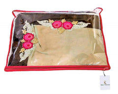 Kuber Industries 48 Piece Non Woven Saree Cover Set, Red (K012_2)