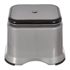 Heart Home Ultra 10 Anti-Slip Plastic Stool for Bathroom, Kitchen, Bedroom, Toy Room and Living Room- Pack of 2 (Grey)-46HH0148
