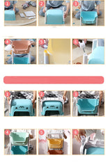 Kuber Industries 2 Layer Smiley Design Children's Storage Rack|Kids Toy Storage Organizer|2-Layer Rolling Cart|Multicolor|