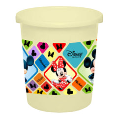 Kuber Industries Disney Mickey Minnie Print Plastic 3 Pieces Dustbin/Garbage Bin/Waste Bin, 5 Liters (Cream) -HS_35_KUBMARTS17766