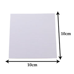 Homestic Blank Cotton Canvas Boards for Painting 10x10 CM Pack of 6 (White)