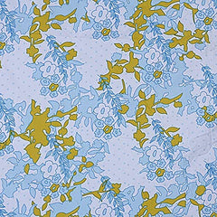 Homestic Micro 130 GSM Double Bedsheet with 2 Pillow Cover (Blue & Yellow)