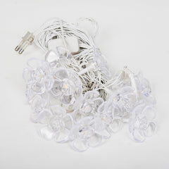 Heart Home Diwali Lights | 14 Flower Fairy Lights for Diwali | Christmas | Home Decoration | Indoor & outdoor | Diwali Lights for Decoration | Crystal Flower | White