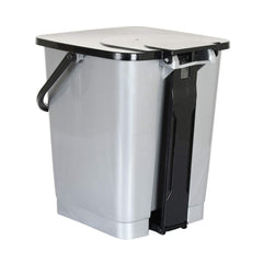 Kuber Industries Square Premium Plastic Pedal Dustbin with Lid for Home/Kitchen/Office 10 Ltr (Brown & Coffee)-Pack of 2-KUBMART16424