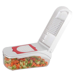 Kuber Industries 12 in 1 Multipurpose Fruit & Vegetable Cutter - Chopper, Dicer, Grater, Slicer, All in One (Red)-KUBMART1332