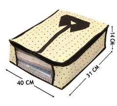 Kuber Industries 2 Piece Non Woven Shirt Cover Set, Cream, Standard (CTSN032)