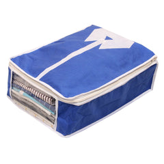 Kuber Industries 3 Piece Non woven Shirt Cover Set, Black and Royal Blue