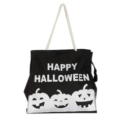 Kuber Industries Canvas Small Lunch Carry Bag (Black)-CTLTC14981