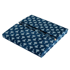 Kuber Industries Buti Print Handicraft Notebook/Diary With Lock System for Home, Traveling, Office Pack of 2 (Blue) 52KM4022