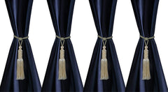 Kuber Industries Polyester 4 Pieces Curtain Tie Back Tassel Set (Gold) -CTKTC12881