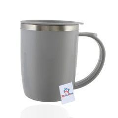 Heart Home Plastic Coffee Mug - Set of 2, Grey