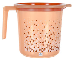 Heart Home Tinted Print Plastic Bathroom Mug 1.5 Litre- Pack of 4 (Beige & Black)-46HH0245