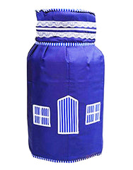 Kuber Industries 2 Pieces Cotton Cylinder Cover (Royal Blue) - CTKTC030989