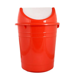 Kuber Industries Swing Lid Dustbin/Bucket|Solid Color & Strong Plastic Material|Size 28 x 28 x 39 CM, Pack of 2, Capicity 10 Liters (Red & Blue)-CTKTC043194,