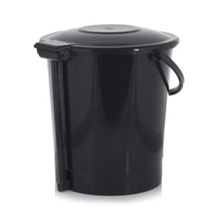 Fun Homes Plastic Dustbin Garbage Bin with Handle (10 Liters, Black)