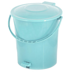 Kuber Industries 3 Pieces Plastic Dustbin Garbage Bin with Handle, 10 Liters (Yellow, Blue & Light Green) - CTKTC034678