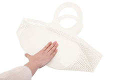Kuber Industries High-Capicity Shopping Basket with Handle (White)