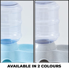 Kuber Industries Automatic Pet Water Dispenser I 3.5L Capacity | Self-Dispensing Gravity Waterer I For Cats, Dogs, Birds I Automatic Refillable Water Bottle I Reusable, Durable | Stylish Dog Accessories for Indoor & Outdoor Use| 3500ML | Grey