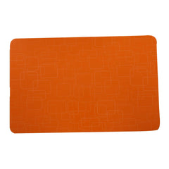 Kuber Industries Checkered Design PVC 6 Pieces Dining Table Placemat Set (Orange), CTKTC13705, Standard