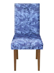 Kuber Industries Camouflage Printed Elastic Stretchable Polyster Chair Cover for Home, Office, Hotels, Wedding Banquet- Pack of 6 (Blue)-50KM0965