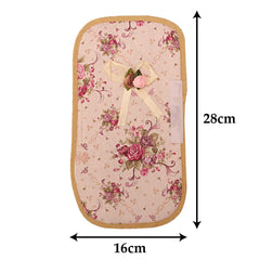 Kuber Industries Flower Design Cotton 2 Piece Fridge Handle Cover - Multicolour