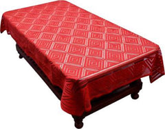 Kuber Industries Center Table Cover|Cotton Center Table Cover for Living Room|Table Cloth for 4 Seater|Traingular Design|Maroon