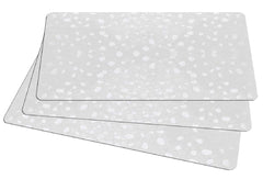 Kuber Industries Diamond Design 3 Pieces PVC Refrigerator/Fridge Multipurpose Drawer Mat Set (White)