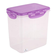 Kuber Industries klick N Seal 102 Airtight Food Storage Container Kitchen Container for Storage Plastic Storage Box for Kitchen Airtight Container Storage Jar (600ml)-Pack of 2 (Purple)-KUBMART15726