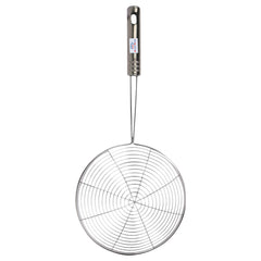 Heart Home Puri Strainer|Stainless Steel Jhar for Cooking & Frying|Versatile Deep Fry Chalni with Handle for Kitchen|16 cm|Pack of 3 (Silver)