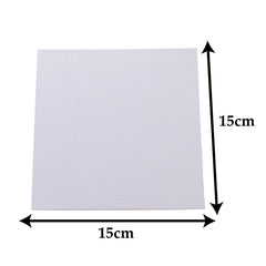 Kuber Industries Blank Cotton Canvas Boards for Painting|Canvas Sheets for Acrylic Painting|Art Panels for Oil & Watercolor Paint|"15x15" CM Pack of 6 (White)