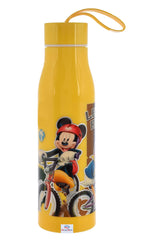 Heart Home Mickey Mouse & Friends Printed Insulated Water Bottle-600Ml (Yellow)